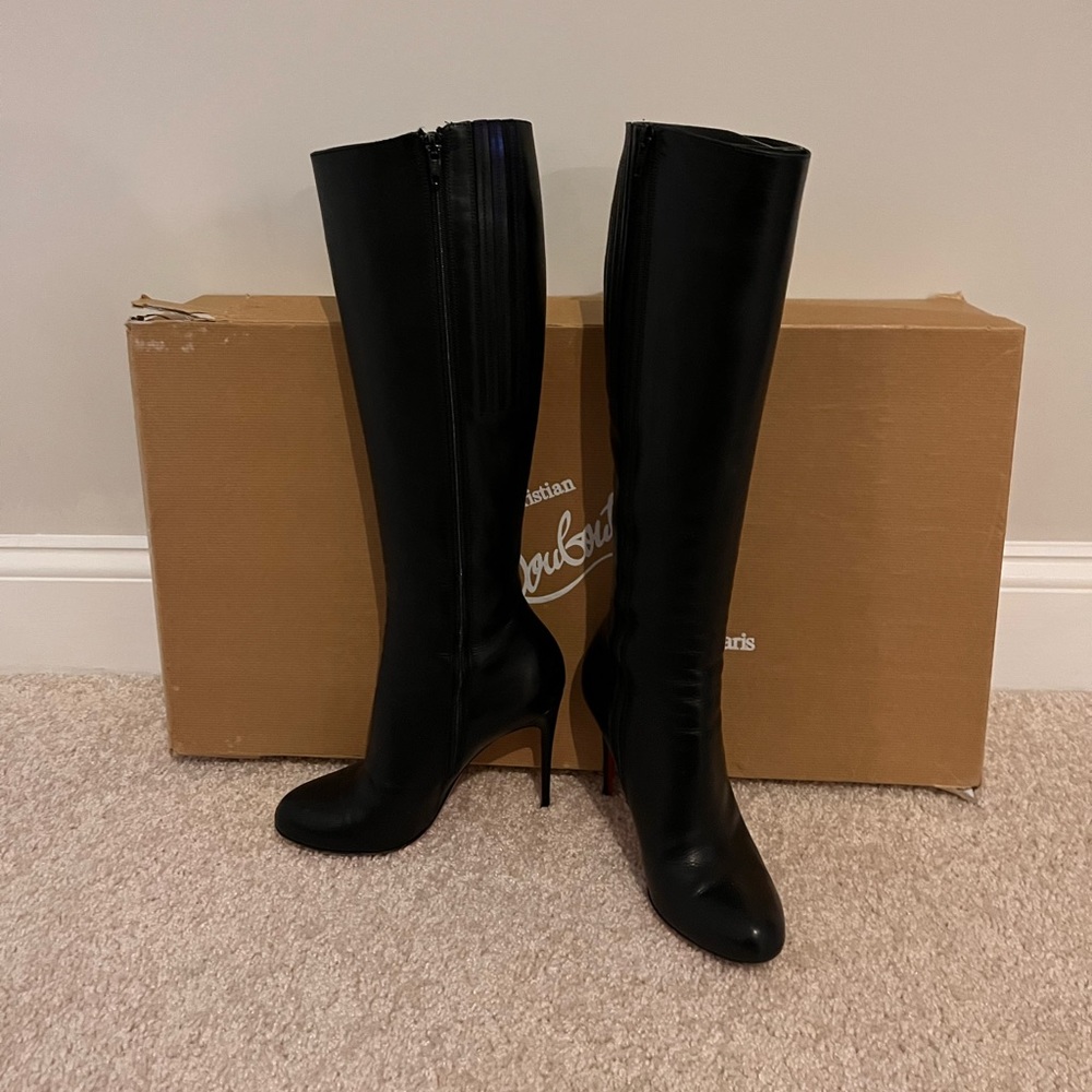 Christian louboutin 36.5 Fifi Botta 100 shiny calf